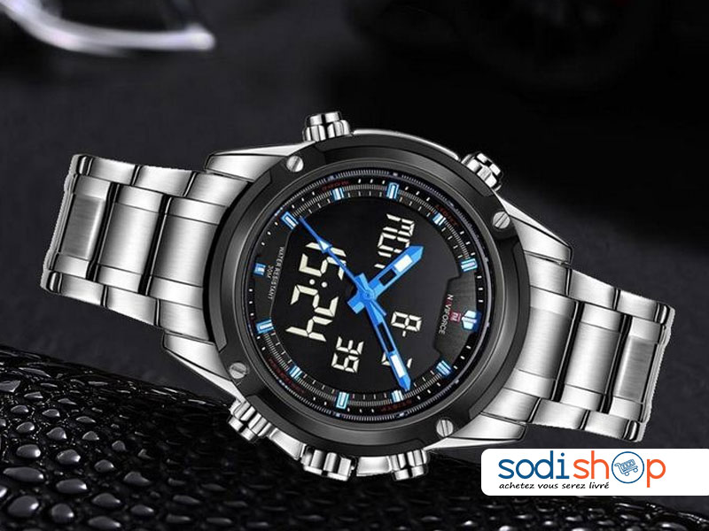 Montre NAVIFORCE 9050 Cadran à Double Fonction Numérique et Analogique - Accessoire Pour Homme SODI00