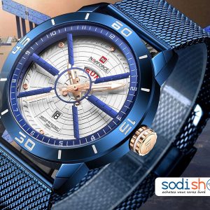 Montre de Luxe Naviforce 9155 Haute Qualité Pour Homme D'affaires avec Indicateur de Date - Couleur Bleu SODI00