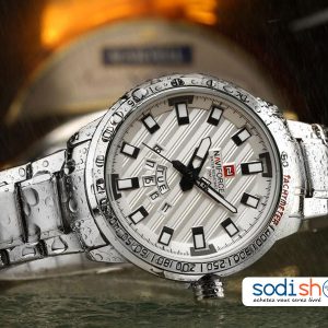 Montre Originale Naviforce NF9090 Style Luxueux Indicateur de Date - Couleur Argent SODI00