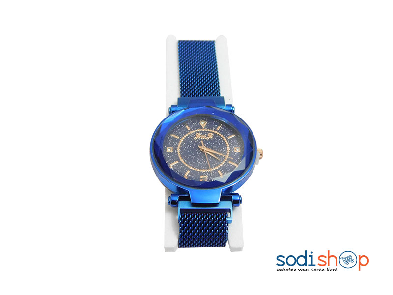 Montre Pour Femme Walar SmS Bracelet en Acier Tendance et Elégant - Couleur Bleu SODI00