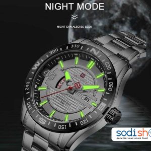 Montre Pour Homme NAVIFORCE 9157 en Acier Inoxydable Gris