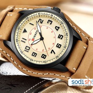 Montre de Luxe Curren 8279 Véritable Cuir Style Industriel Cadran Analogique - Couleur Marron Pour Homme DIA00169