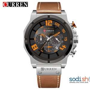Curren 8287  Montre Pour Homme Ultra Stylée Cadran Analogique - Couleur Marron Gris SODI00