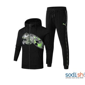Sweat à Capuche + Pantalon Jogging Ensemble Puma Survêtement Haute Qualité - Couleur Noir WA0021