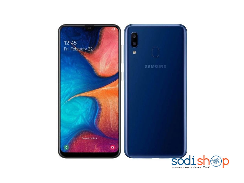 Samsung Galaxy A20 Téléphone Portable Smartphone Design Innovant Réseau 4G Dual SIM 64GB Rom 3GB Ram AC0095