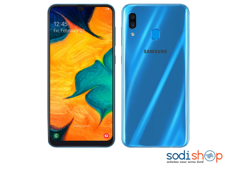 Samsung Galaxy A30 Design Innovant 6.4 Pouces Dual SIM - 64Go 4GB RAM Smartphone Téléphone Portable FF0094