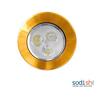 Ampoule Encastrable Spot Panel Equipée de 3 LED - Couleur Or KKS0093