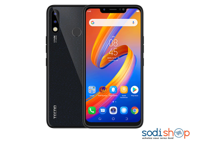 Téléphone Portable Smartphone Tecno Spark 3 Double SIM 6.2 Pouces 16 Go FF0094