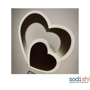 Applique Murale d’Intérieur LED Colorée Forme en Cœur - Couleur Beige Noir KKS0093