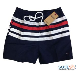 Short Tommy Hilfiger, Taille Elastiquée avec Cordon de Serrage - Couleur Bleu Foncé BK0096
