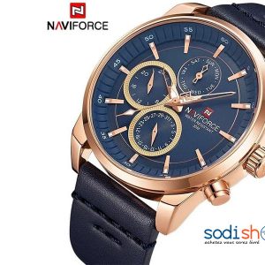 Montre Pour Homme NAVIFORCE 9148 Cadran Analogique Haute Qualité - Couleur Bleu Foncé et Or SODI00