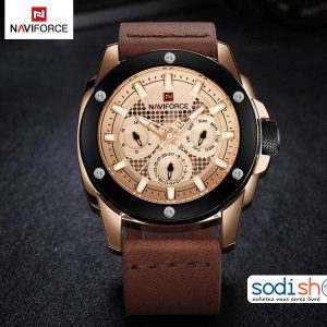 Montre Originale NAVIFORCE 9116 Design Spécial Haute Qualité avec Indicateur de Date - Couleur Marron Or SODI00