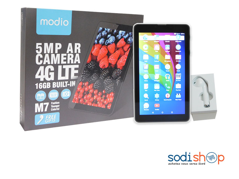 Modio M7 Tablette + Ecouteur Airpod Double Caméra 4G LTE - 16GO 2GO Ram SODI00