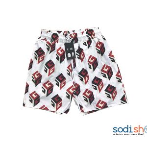 Short à Motif Taille Elastiquée - Couleur Blanc Pour Homme BK0096