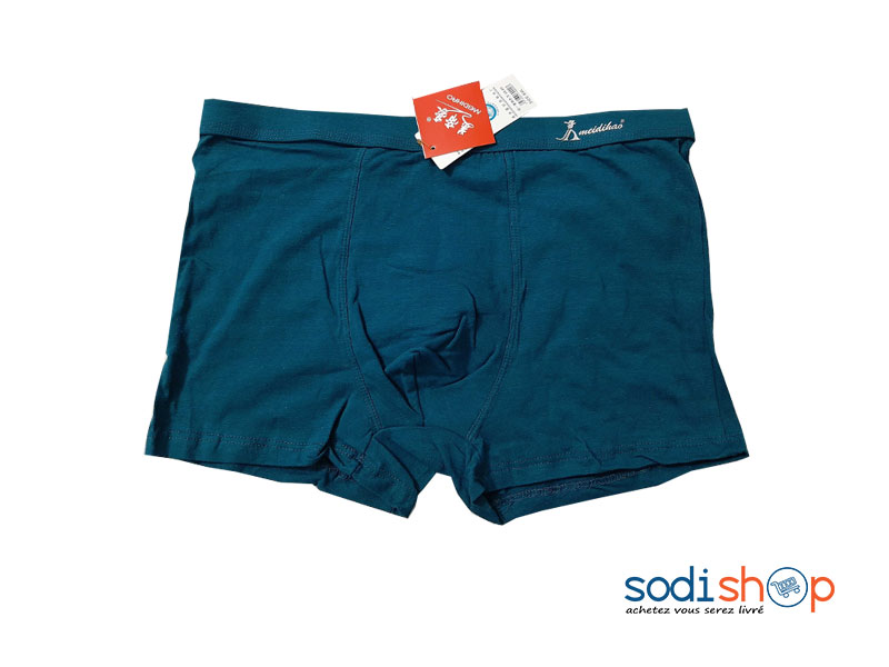 Boxer Pour Homme Caleçon Elastique Tissu en Coton – Couleur Vert Pin SODI00