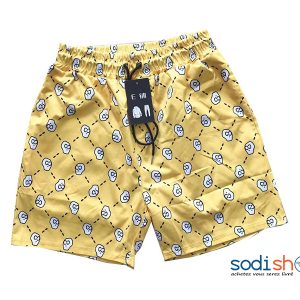 Short à Taille Elastiquée Haute Qualité - Couleur Jaune BK0096