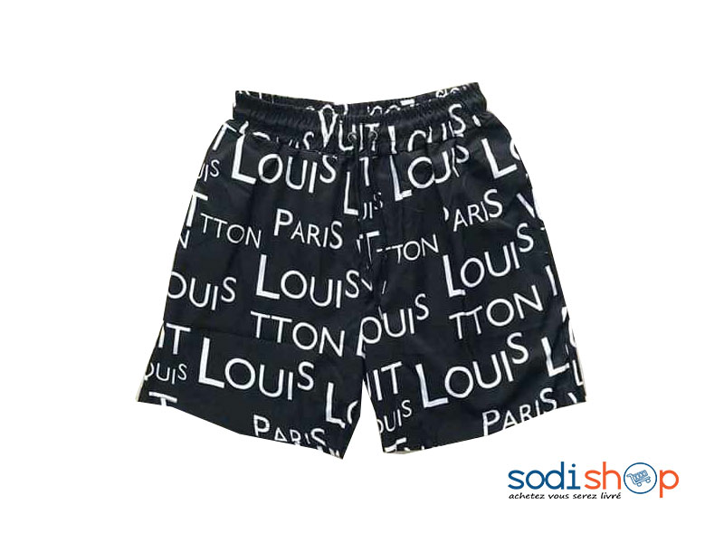 Short Louis Vuitton Taille Elastiquée avec Cordon de Serrage - Couleur Noir BK0096