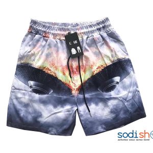 Short à Motif Haute Qualité Taille Elastiquée - Couleur Gris BK0096