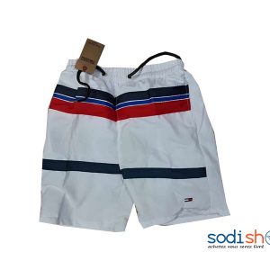Short Tommy Hilfiger Taille Elastiquée avec Cordon de Serrage - Couleur Blanc BK0096