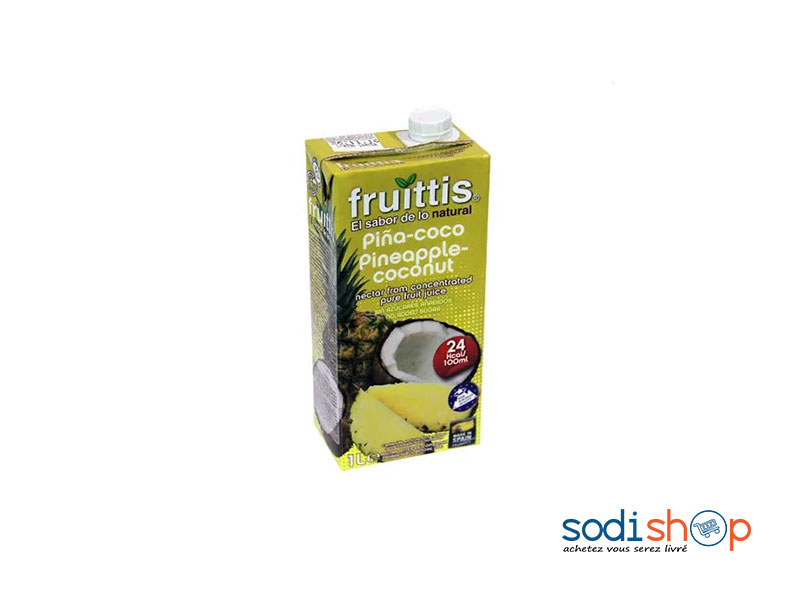 Jus de Fruit Naturel Fruittis Extrait d'Ananas et Coco Sans Sucre Ajouté JF0098
