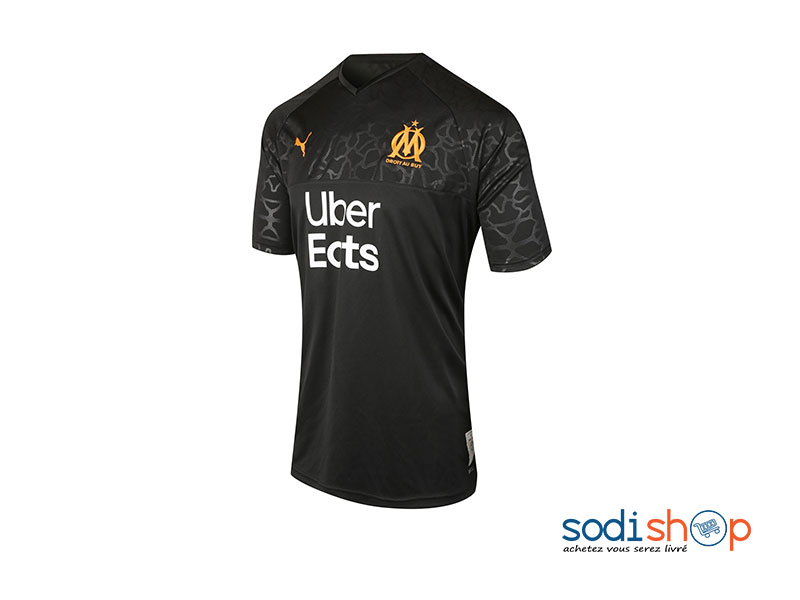Maillot Officiel de l’Olympique de Marseille - Couleur Noir Tenue Extérieure 2019-2020 BK0096