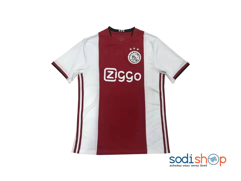 Maillot Officiel de l’Ajax d’Amsterdam - Couleur Rouge-Blanc Tenue Domicile 2019-2020 BK0096