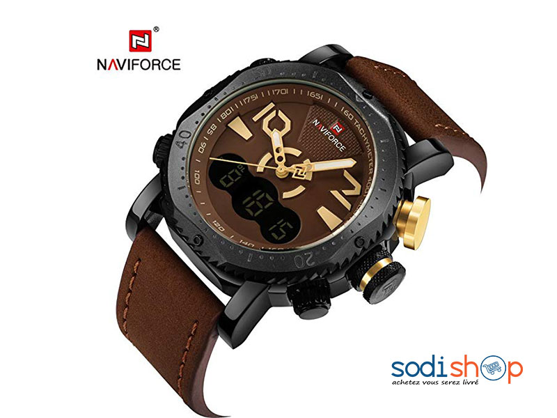 Montre Originale NAVIFORCE NF9094 Style Homme d’Affaires - Affichage Analogique et Numérique SODI00