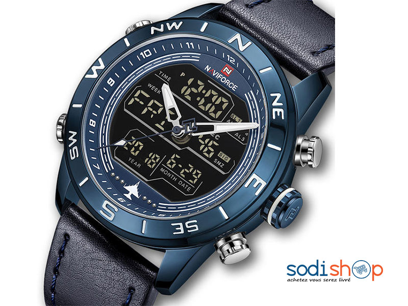 Montre Multifonction Naviforce NF9144 Haute Qualité Affichage Analogique et Numérique - Style Luxueux SODI00