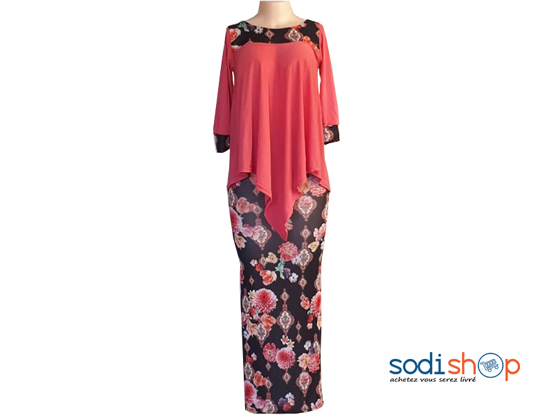 Robe Moulante avec Gilet Imprimer Floral MM0097