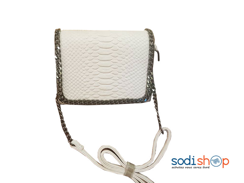 Sac à Main Pochette Forme Carré Couleur Blanche EB0001
