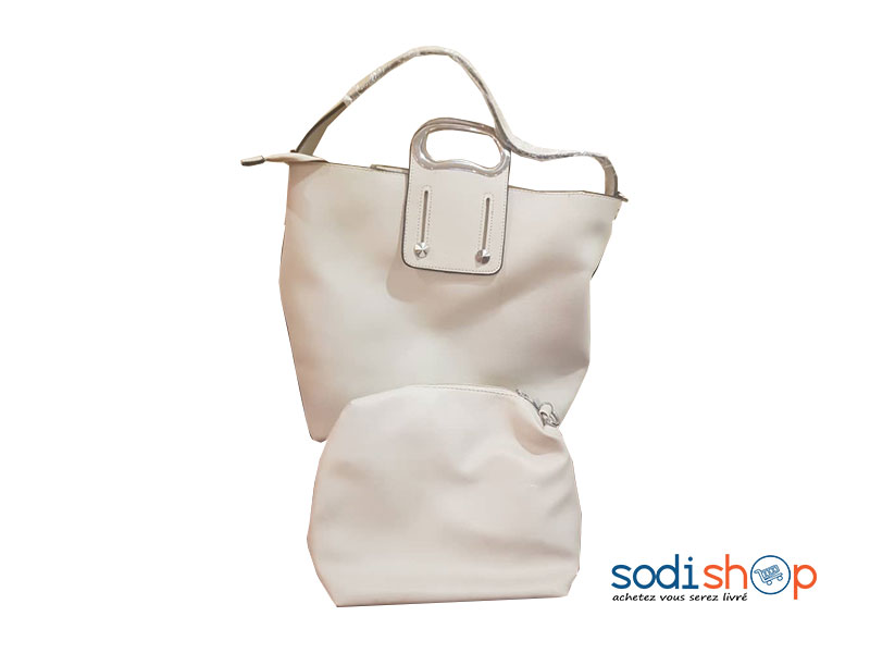 Sac à Main + Pochette Pour Femme Couleur Blanche EB0001