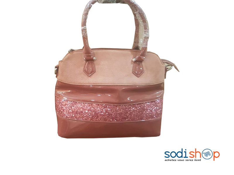 Sac à Main Pour Femme Beige Verni et Paillette EB0001