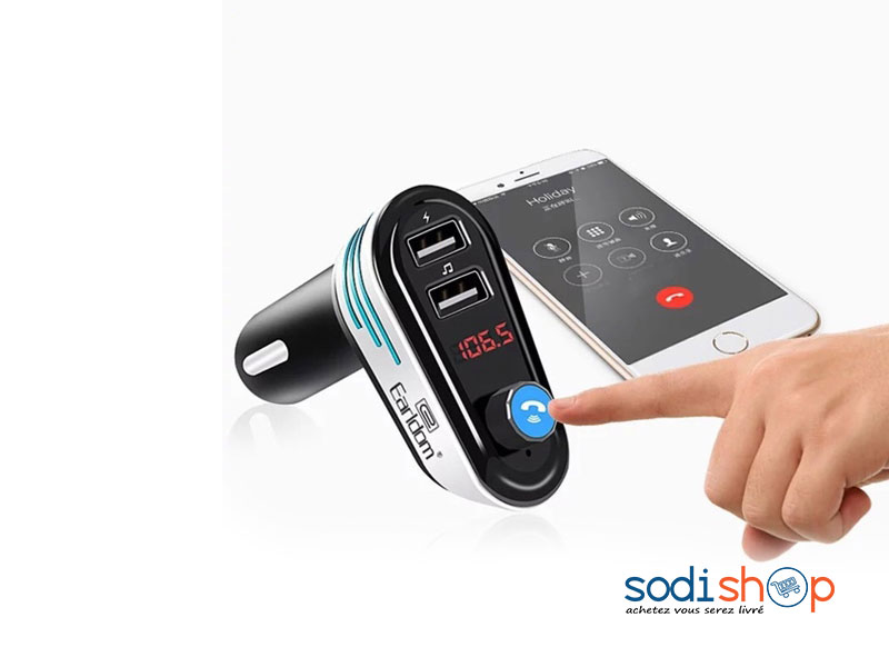 Périphérique Bluetooth Multifonction Pour Voiture Kit Car Earldom ET-M26 - Lecteur MP3 Port USB MicroSD Radio FM SODI00