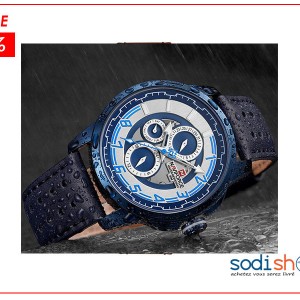 Montre Originale NAVIFORCE NF9142 Design Spécial Haute Qualité avec Indicateur de Date - Couleur Bleu SODI00