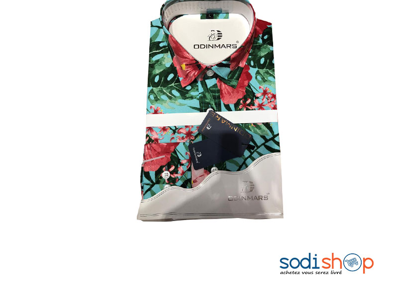 OdinMars Chemise à Fleur Multicolore - Haute Qualité Pour Homme BC00103