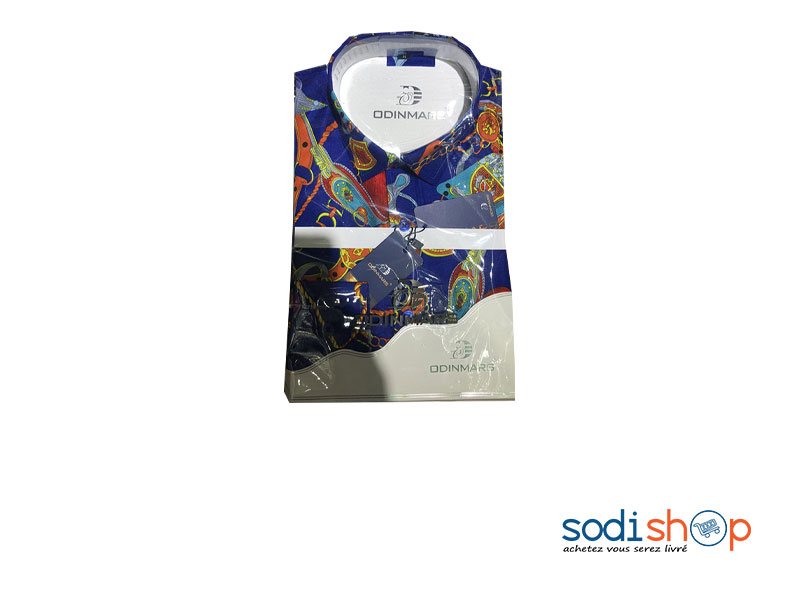 Chemise à Motif OdinMars - Couleur Bleu Pour Homme BC00103
