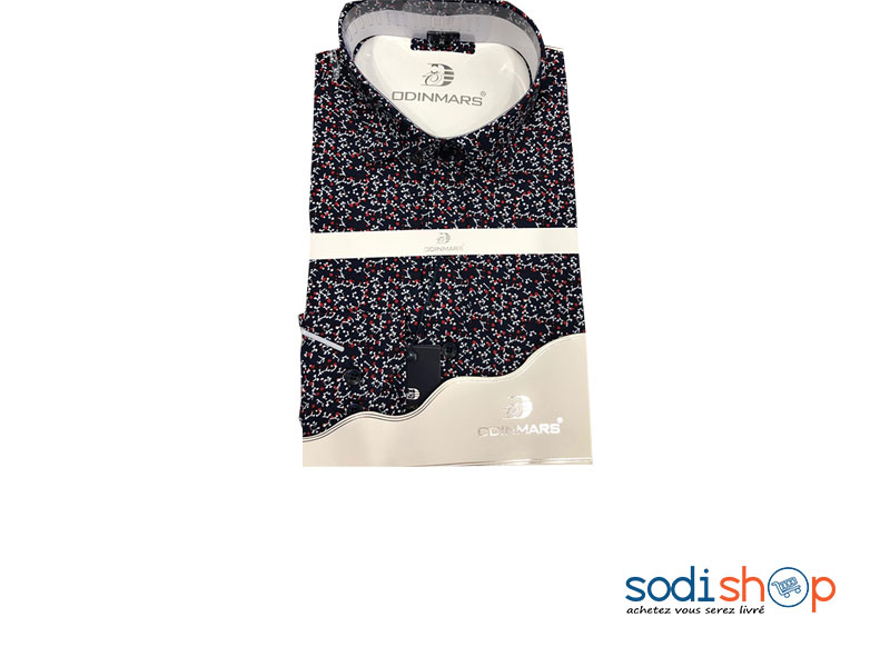 OdinMars Chemise à Motif Haute Qualité - Couleur Noir Pour Homme BC00103
