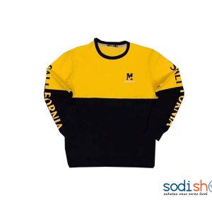 Pull en Coton Manches Longues - Couleur Jaune Noir BJ00100