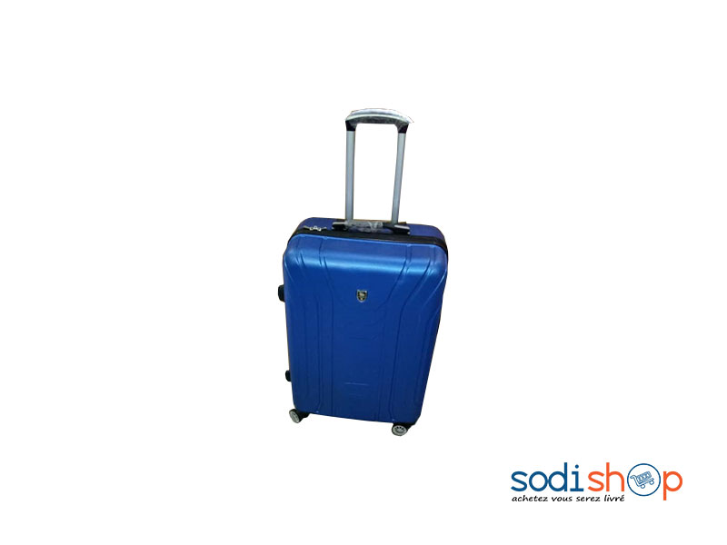 Valise Cabine Coque Rigide avec Poignée de Traction - Couleur Bleu Petit Modèle SS0086
