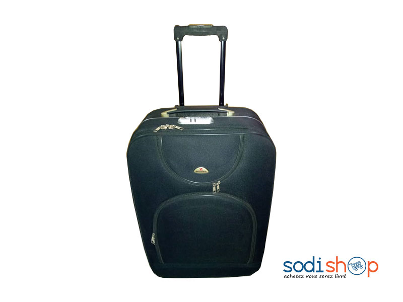 Valise de Voyage avec Roulettes et Poignée de Traction - Couleur Noir Modèle Moyen SS0086