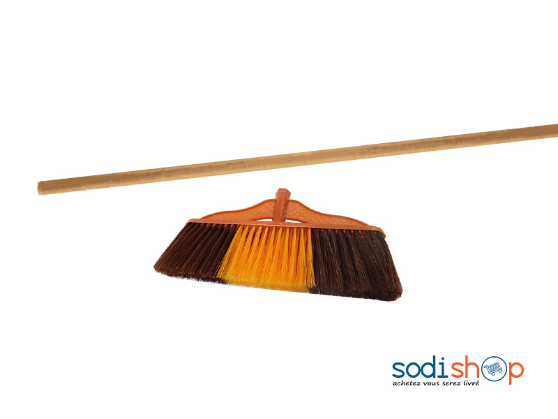 Balaie de Nettoyage Forme Ergonomique - Couleur Marron Jaune MK00101