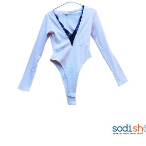 Body Pour Femme Couleur Rose Manche Longue KT00102