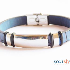 Bracelet en Caoutchouc Pour Femme Couleur Bleue Sodi00