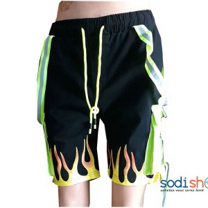 Short à Motif Couleur Noir Vert Design Stylé WA0021