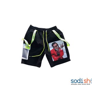 Short à Motif Haute Qualité - Couleur Noir Gris WA0021