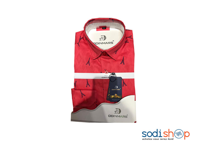 Chemise OdinMars Haute Qualité - Couleur Rouge Pour Homme BC00103