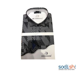 OdinMars Chemise Pour Homme - Couleur Gris Noir BC00103