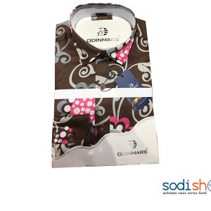 Chemise à Motif OdinMars - Couleur Marron Haute Qualité BC00103