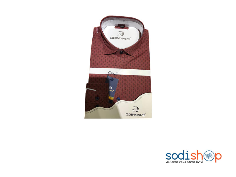 Chemise Imprimé Pour Homme Manche Longue Couleur Marron BC00103