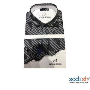Chemise Manche Longue Pour Homme Motif Imprimé Couleur Noire  BC00103